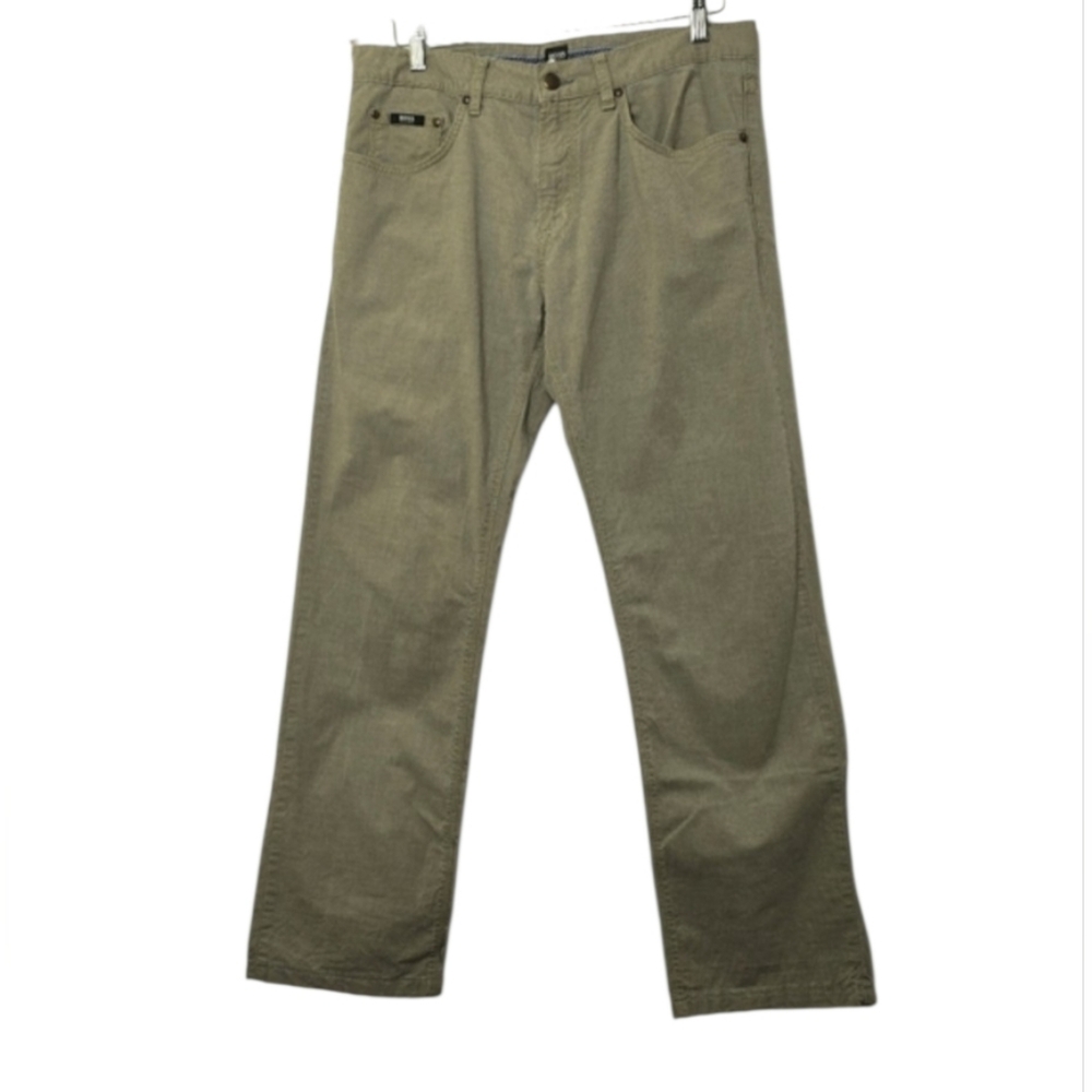 BOSS Hugo Boss Men’s Brown Lightweight Stretch Chino Pants Flat Front Size 32
